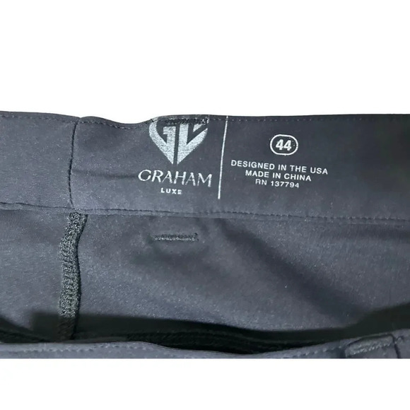 Graham Luxe Black Performance Golf Short Size 40x9.5 - Picture 3 of 7